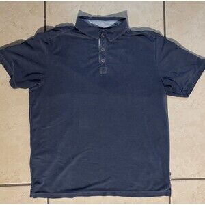 Tommy Bahama Polo Shirt Mens Medium Blue Casual Short Sleeve Golf Button Up Tee